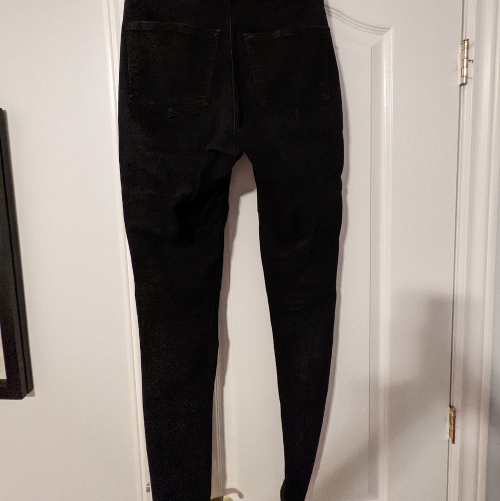 Black denim jeans